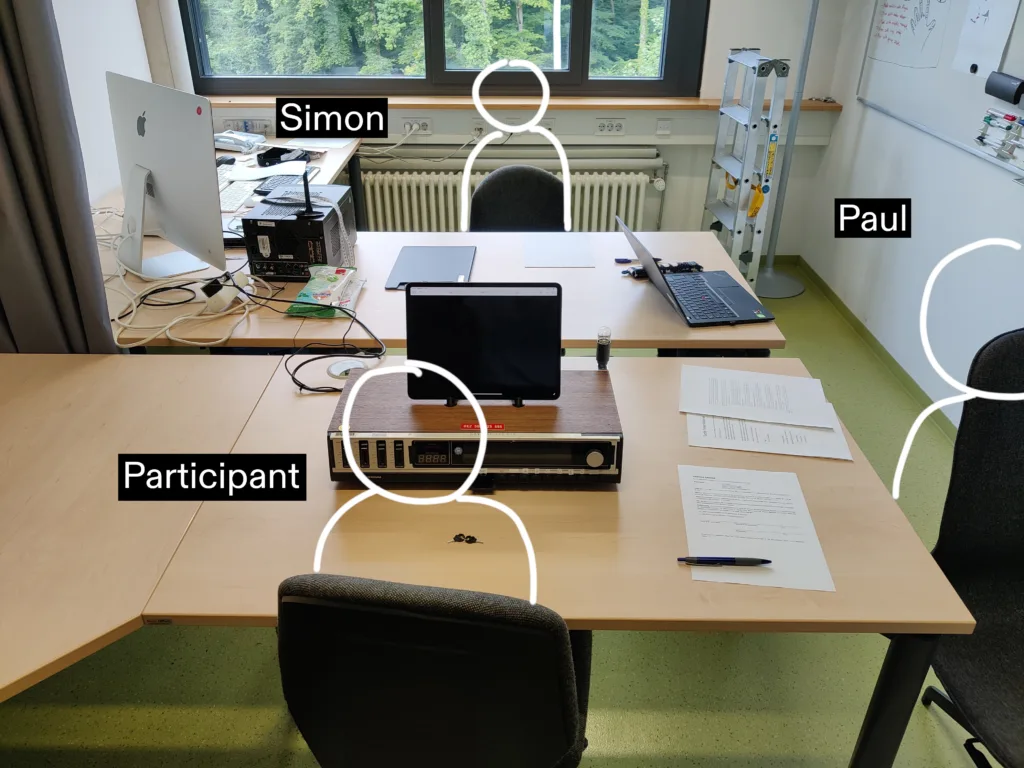 user evaluation setup
